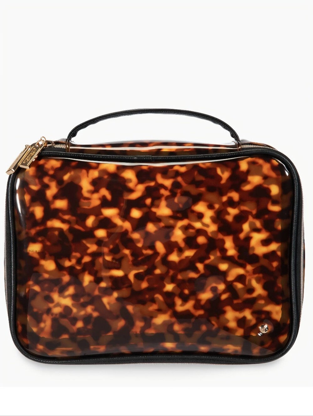 Tortoise Shell PVC Jumbo Makeup Case Luxury Travel Storage Large Cosmetic Bag
